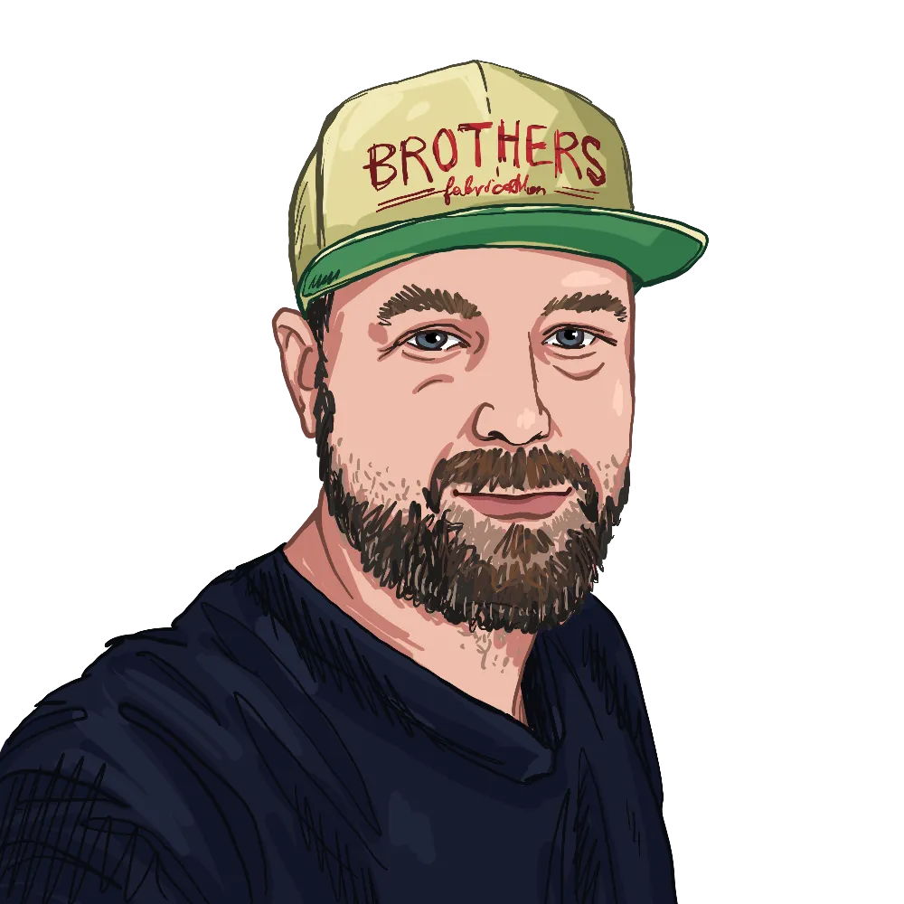 Illustrated portrait of Andrew