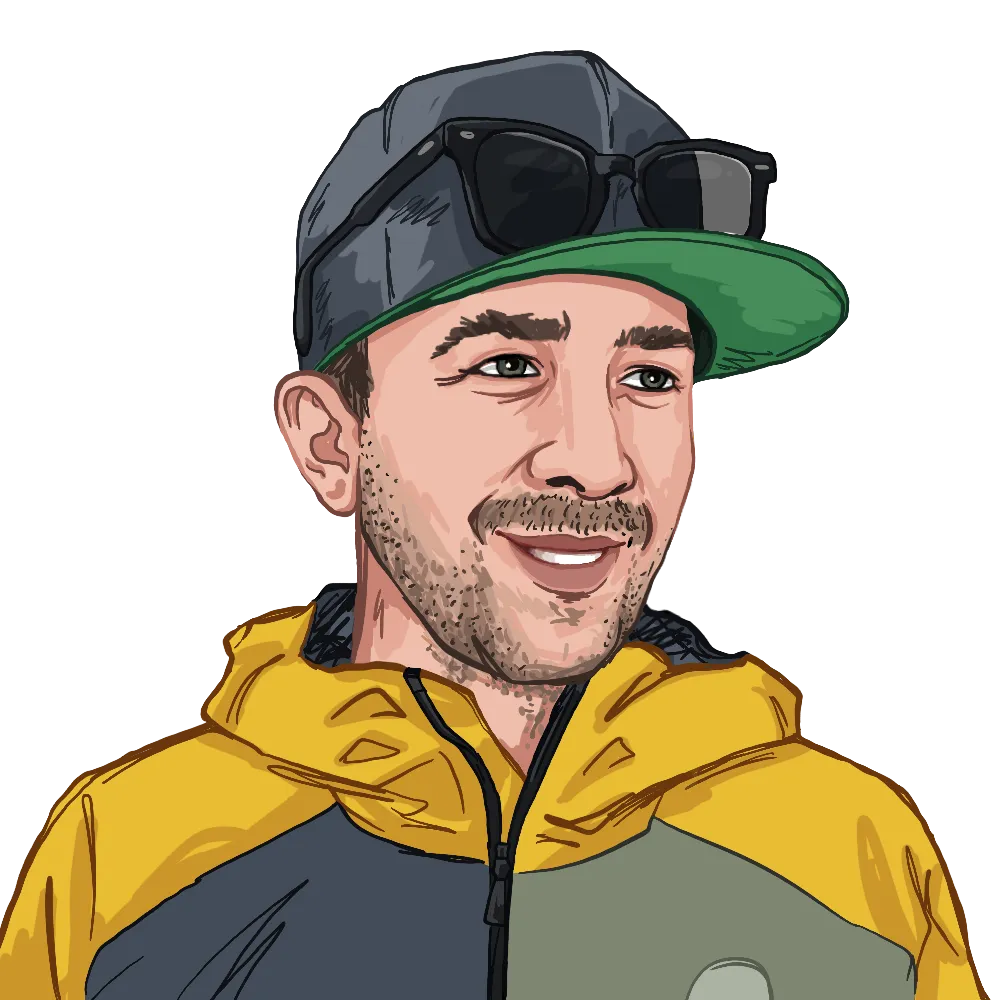 Illustrated portrait of Chris P
